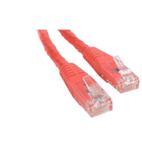 StarTech 6ft CAT6 Ethernet Cable - Red CAT 6 Gigabit Ethernet Wire -250Mhz 100W PoE RJ45 UTP Molded Network Patch Cord with Strain Relief (C6PATCH6RD)
