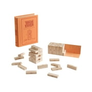 WS Game Company Jenga Vintage Bookshelf Edition, Wood Stacking Game Set