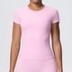 thumbnail image 3 of Camiseta de Yoga de Manga Corta para Mujeres con Cintura Slim Fit, Transpirable Deportes para Correr Gimnasio de Entrenamiento, 3 of 8