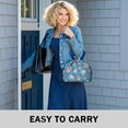 thumbnail image 6 of Pioneer Flower Floral Print Pattern Drawstring Lunch Bag Women - Drawstring Lunch Bag Insulated for Work Office - Stain-Resistant Large Lunchbags for Women with Multi-Pockets, 6 of 6