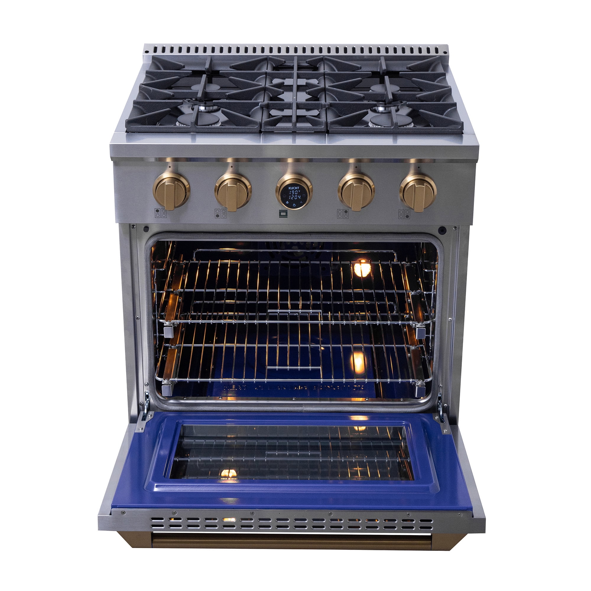30 in. 4.2 cu. ft. 4 Burners Dual Fuel Range for Natural Gas in Stainless Steel