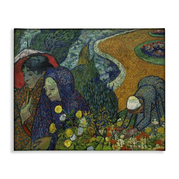 Stupell Industries Van Gogh Memory of Garden at Etten People Painting Wrapped Canvas Art Print Wall Art, 20 x 16