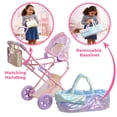thumbnail image 2 of Cochecito Baby Doll Olivia's Little World iridiscente, 2 of 9