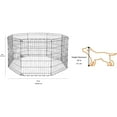 thumbnail image 3 of Metal Exercise Dog Playpen - Indoor/Ou, , Blacktdoor, No Door, Small (8 Panels, 24 x 30), Easy to assemble, store, and customize, 30" - Small, Black, 3 of 6