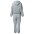 thumbnail image 5 of Women's Two Piece Outfits Top Jacket And Elastic Waistband Pant Women Sweatsuit Tracksuit Sets Sweater Suits Womens Petite Pant Suits Womens Sweatpants Open Bottom Dressy Sweatsuits Women Suites for, 5 of 6