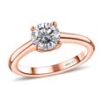 thumbnail image 4 of Moissanite Round Mix Stainless Steel 925 Sterling Silver Vermeil Rose Gold Plated Solitaire Ring Stud Solitaire Earrings Pendant Necklace Jewelry Set for Women Jewelry Size 10 Ct 1.93 Birthday Gifts, 4 of 9