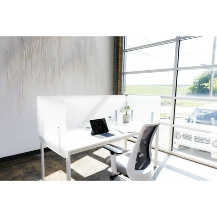 Spacemakers Desk Divider - 60"W x 24"H - Frosted Acrylic