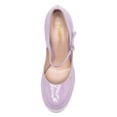 thumbnail image 2 of YDN Womens Thick Platform Round Toe Mary Jane Pumps Ankle Buckle Strap Super High Heels Casual Outfit Party Shoes Size 7 Purple, 2 of 4