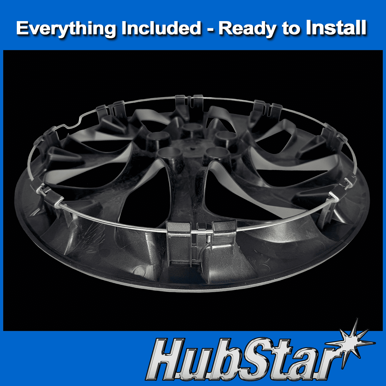 HubStar Hubcap for Toyota Corolla 2017-2019, Premium Replica 16-inch Wheel Cover (1-Piece) 61181