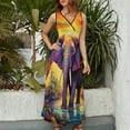 thumbnail image 3 of Colorful Elephant Flower King Size Sleeveless Dress Dresses Summer Women Dresses Clothing Woman Dresses Dress, 3 of 6