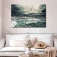 thumbnail image 2 of Elephant Stock Stormy Wall Art - Horizontal Canvas Wall Art - Living Room Wall Decor - Nature Canvas - Teal And White Decor - 48" x 32", 2 of 8