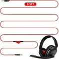 thumbnail image 3 of Replacement Cord for Astro A40 A10,2.0 M 6.5 Feet Audio Cable Aux Wire Compatible with A10 A40 A40TR Gaming Headsets with Volume Control (Volume Control, Red), 3 of 6