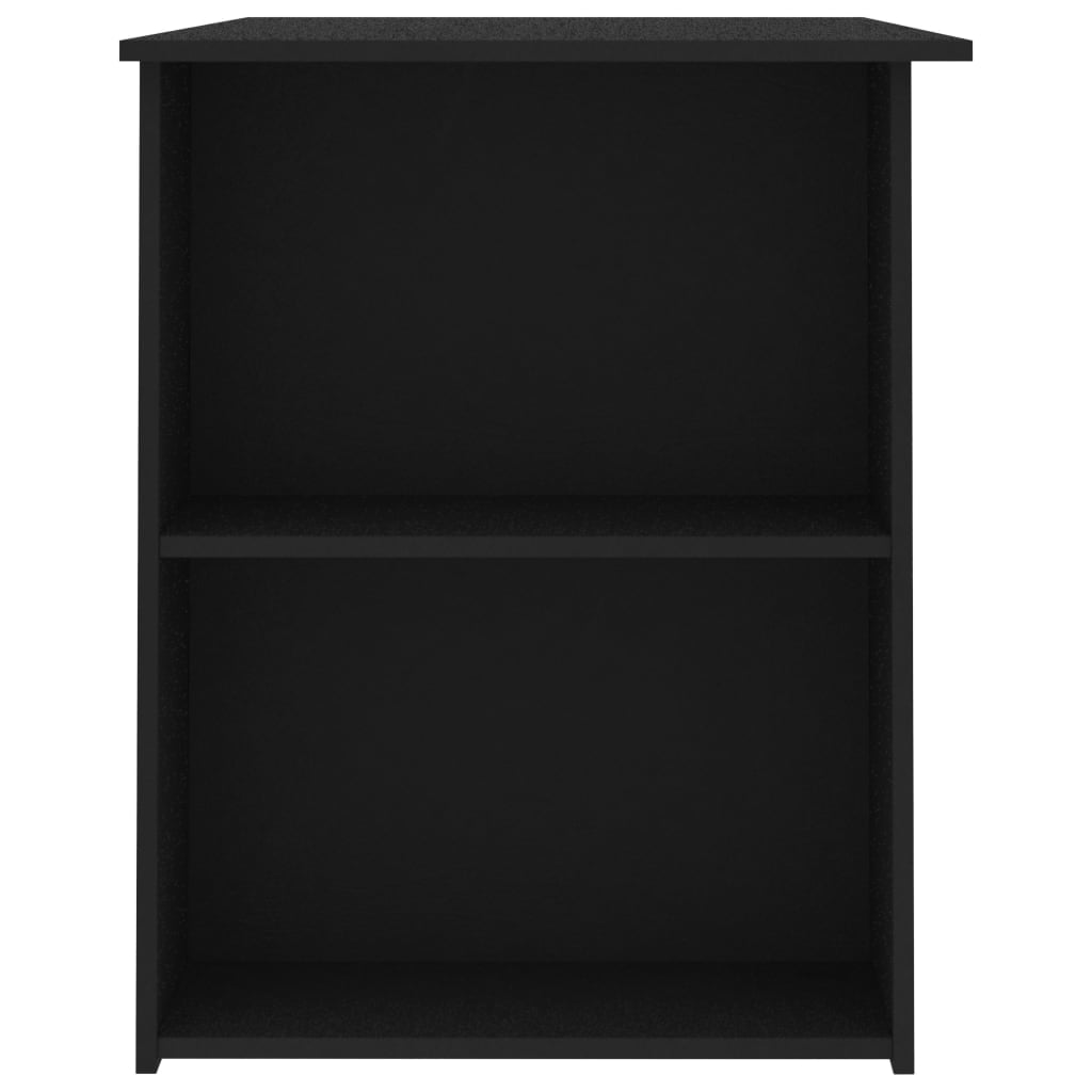 Lowestbest Black Computer Desk, Small Study Writing Desk with Two Storage Shelves Lowestbest Black Computer Desk, Small Study Writing Desk with Two Storage Shelves