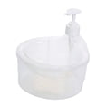 thumbnail image 2 of Liulin Dish Soap Dispenser, 2-in-1 Kitchen Soap Dispenser with Sponge Holder, Space Saving Dishwashing Soap Dispenser for Kitchen Sink Countertop Bathroom Counter Organizer and Storage, White, 2 of 8