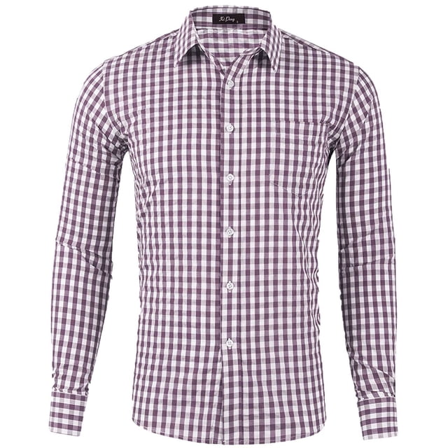 CEHVOM Chemise à Manches Longues Ajustée Décontractée pour Hommes Automne Col Rabattu en Solde