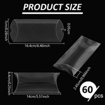 60Pcs Clear Plastic Pillow Favor Box Candy Treat Gift Box for Wedding Party Favor Mother's Day Festival Gift Packaging 4.5x2.5x1 inch