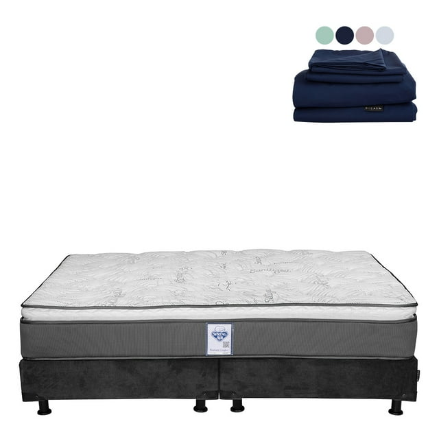 Colchón King Size Prestige Spring Air + Box + Sabanas Softy
