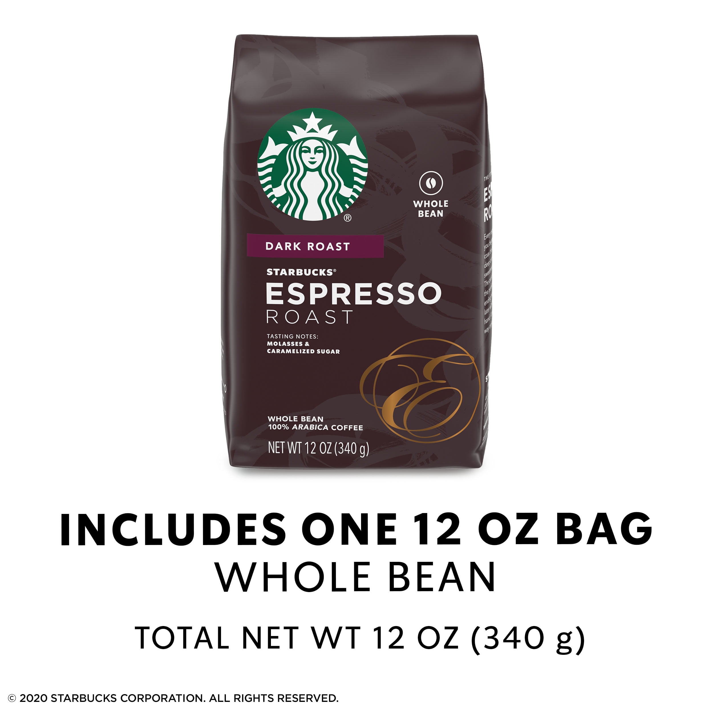 Starbucks Dark Roast Whole Bean Coffee Espresso Roast 100 Arabica 1 Bag 12 Oz Walmart Com Walmart Com Starbucks Dark Roast Whole Bean Coffee Espresso Roast 100 Arabica 1 Bag 12 Oz Walmart Com Walmart Com