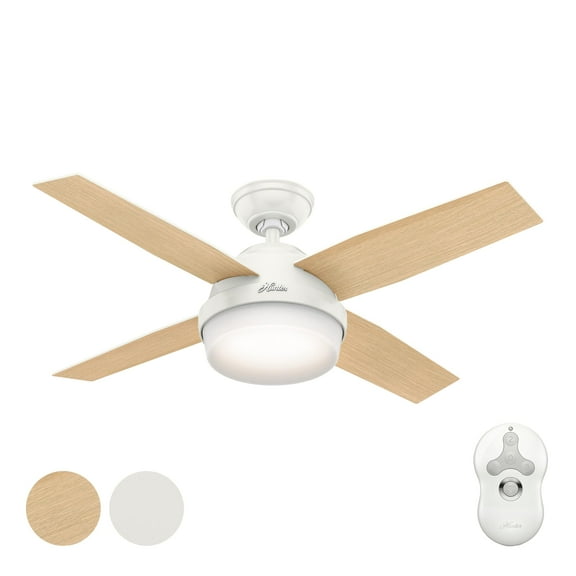 Restored Hunter Fan 44 inch Contemporary Indoor Ceiling Fan with LED light kit and Remote Control(Refurbished)