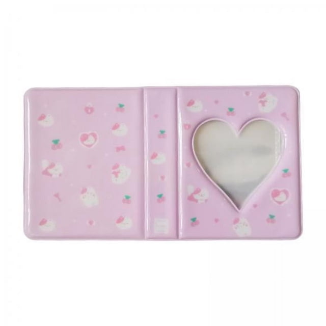 Mini álbum de Fotos de 3 Pulgadas, Soporte para Tarjetas Fotográficas, Fundas para Tarjetas de Visita, Soporte para Tarjetas Fotográficas con Corazón 5 piezas