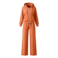 thumbnail image 6 of Teuyenhk Women's 2 Piece Sweatsuits Fall Fleece Lined Matching Lounge Sets Zip Up Hoodies Drawstring Straight Leg Pants Airport Travel Track Suits, 6 of 7