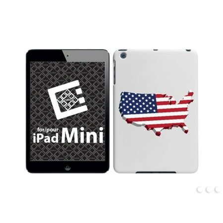 Cellet White Proguard Case with Flag of America on its Map for Apple iPad mini/iPad mini