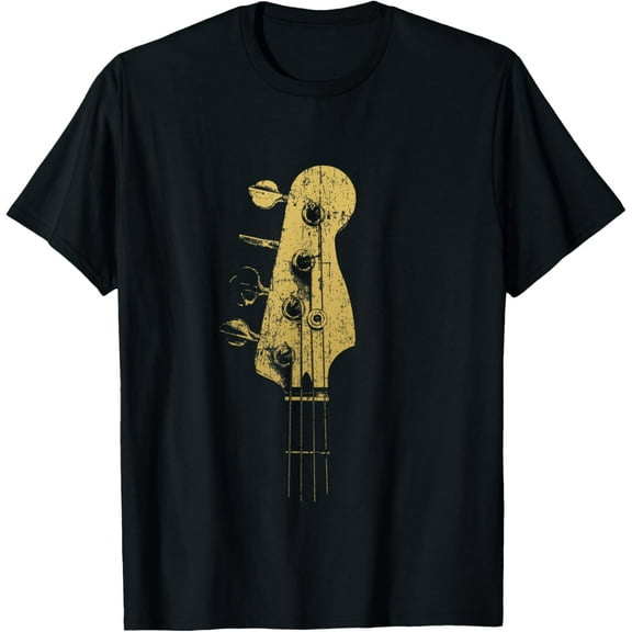 Vintage Bass Guitar Classy Headstock for Bassist T-Shirt