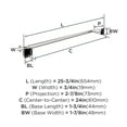 thumbnail image 6 of Amerock Revitalize Chrome 24 inch (610mm) Towel Bar, 6 of 8