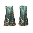 thumbnail image 7 of Lsque Baroque Floral Still Life Pattern Summer Dresses for Women – Sleeveless T-Shirt Swing Sundress, Perfect for the Beach and Casual Days, 7 of 7