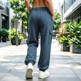 thumbnail image 6 of Lopecy-Sta Pants for Women Cargo Jogger Pants Elastic Drawstring Waist Multi Pockets Loose Fit Street Style Athletic Trousers for Spring Fall, 6 of 7