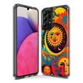 thumbnail image 3 of MUNDAZE Samsung Galaxy A02 Shockproof Clear Hybrid Protective Phone Case Neon Psychedelic Indie Hippie Sun Moon Cover, 3 of 5