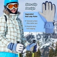 thumbnail image 4 of Guantes de Invierno Impermeables para Niños MoKo con Puños Elásticos Azules Talla M, 4 of 7