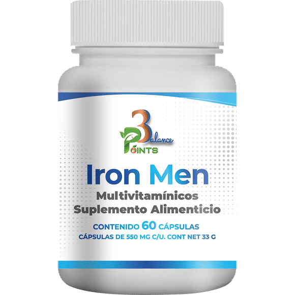 Iron Men, 3 Balance Points, Multivitamínico Para Hombre, 60 Capsulas