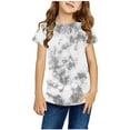 thumbnail image 5 of breaise Kids Tie Dye Shirt Children Hippies Senior Tie-Dye Tee Tshirt Short Sleeve Crewneck Shirts Summer Performance Tshirt Tops for Boys' Girls' ,Girls Tshirt Under $5, 5 of 5