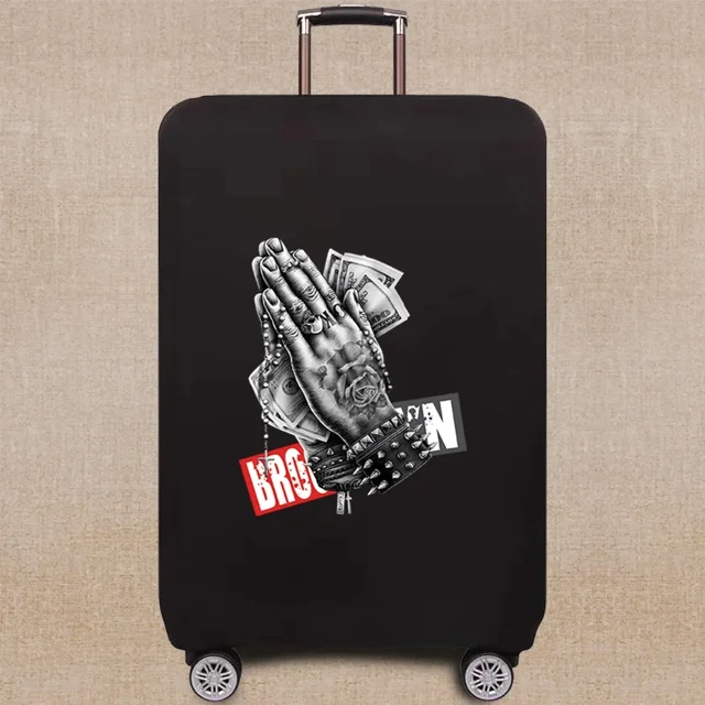Luggage Protector Covers Travel Accessories Suitcase Cover Hand Pattern Series Elastic Luggage Cover Apply 18-32 Inch 8Hand012 S