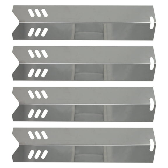 4-Pack BBQ Grill Heat Shield Plate Tent Replacement Parts for Uniflame GBC1059WE-C - Compatible Barbeque Stainless Steel Flame Tamer, Guard, Deflector, Flavorizer Bar, Vaporizer Bar, Burner Cover 15"