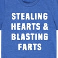 thumbnail image 3 of Instant Message - Stealing Hearts And Blasting Farts - Valentine's Day - Youth Short Sleeve T-Shirt, 3 of 6