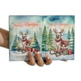 thumbnail image 3 of Merry Christmas Santa Reindeer Antlers German Shepherd Sleigh Xmas Winter Holiday Travel Passport Wallet Alsatian Dog Lover Gifts PU Leather Passport Holder Cover - 00023, 3 of 5