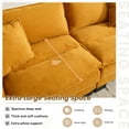 thumbnail image 3 of Dinosisco 84"L Deep Seat Sofa, Corduroy Upholstered Sleeper Couch for Living Room, Yellow, 3 of 8