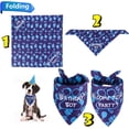 thumbnail image 5 of Bandana de cumpleaños para perro, sombrero de cumpleaños para perro, bufandas, globo de bandera con lindos suministros para fiesta de cumpleaños para perrito (juego de 11 piezas) (azul), 5 of 5
