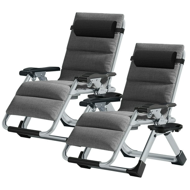 Docred Zero Gravity Chair set of 2, Lawn Recliner Folding Chaise Lounge