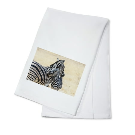

Zebra and Baby Hugging (100% Cotton Tea Towel Decorative Hand Towel Kitchen and Home)