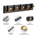 thumbnail image 3 of Ganchos Sin perforación Perchero montado en la pared Organizador de chaquetas antioxidantes Soporte colgante antideslizante de aluminio Sala de Juegos de accesorios de baño oro negro 1 gancho Injueey HA010064-01B, 3 of 6