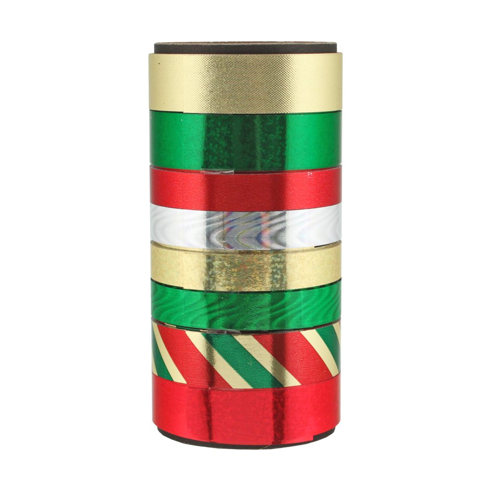 FLAT GIFT WRAPPING RIBBON RED/GREEN/GOLD, 8 END X 75 FEET Walmart