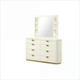 thumbnail image 5 of Dressers | La Pierre Modern 8-Drawer Wood Dresser with Gold Accents | Beige | Wood, 5 of 6