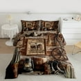 thumbnail image 2 of Manfei Teens Western Cowboy Cowgirl 2pcs Bedding Comforter Set,Rustic Farmhouse Twin Comforter Sets,Retro Vintage Breathable Bedding Set,Lightweight Room Decor,Reversible, 2 of 8