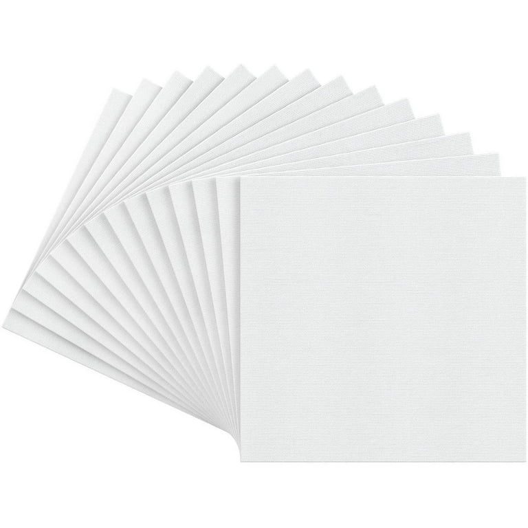  Arteza Paint Canvases for Painting, Pack of 12, 8 x 10 Inches,  Blank White Stretched Canvas Bulk, 100% Cotton, 12.3 oz Gesso-Primed, Art  Supplies for Adults and Teens, Acrylic Pouring and Oil Painting