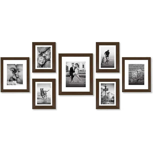 Americanflat Picture Frame Set, 7 Pieces with One 11x14; Two 8x10; and ...