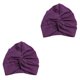 thumbnail image 4 of Minnieouse Sombrero de bebé Bandanas de algodón Niños Niñas Bebé Turbante Diadema Accesorios para el cabello para niños Tocado Headwrap Fotografía Morado oscuro 2piezas Minnieouse CBP041606, 4 of 5