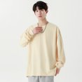 and winter new heavy cotton longsleeved Tshirt men‘s New loose